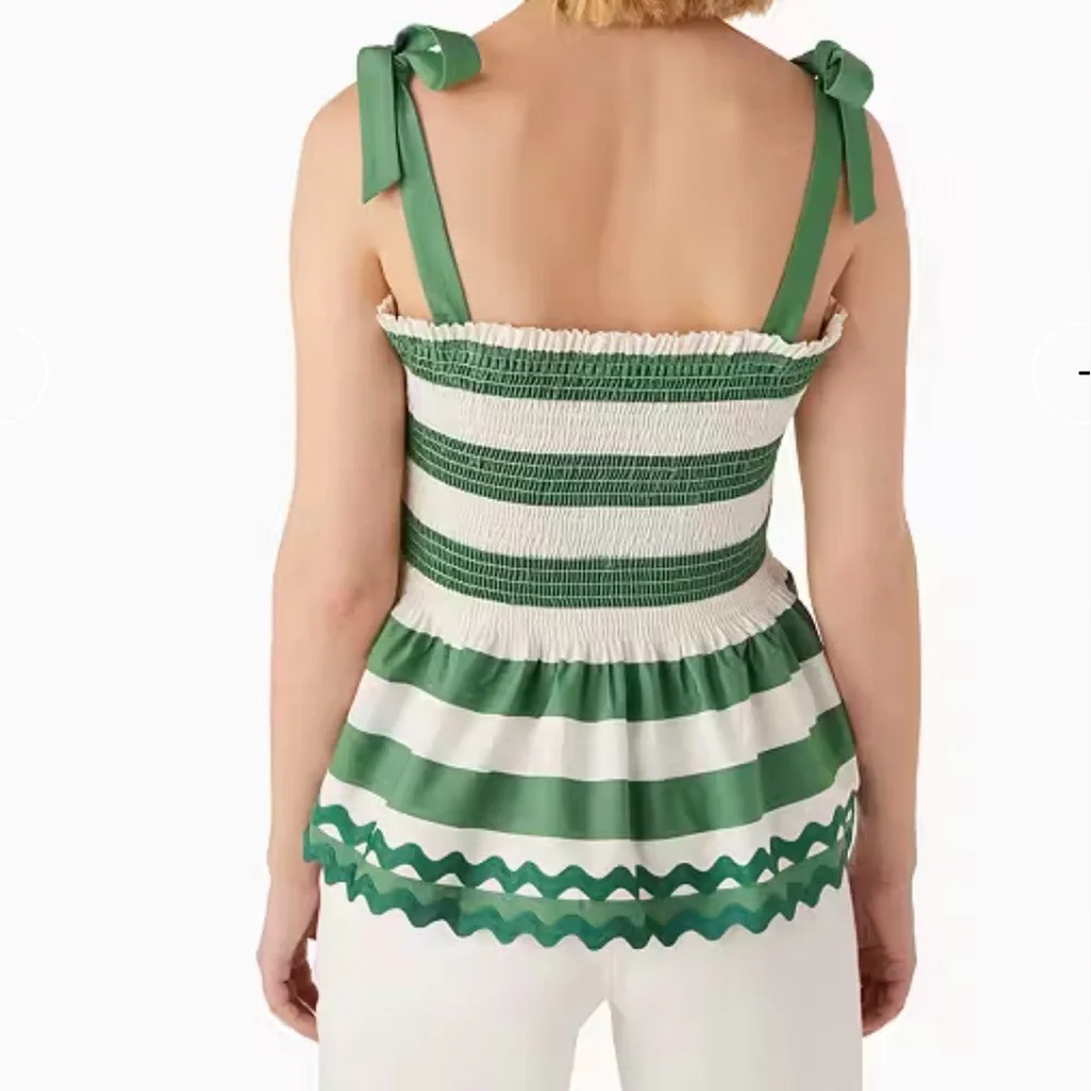 Kate Spade Beach Time Stripe Smocked Top